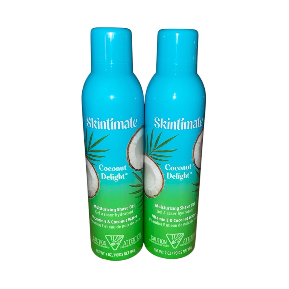 2 Pack Skintimate Coconut Delight Moisturizing Shave Gel, 7 Oz, Vitamin E